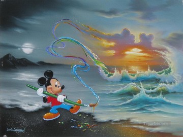 Fantasía popular Painting - Mickey Colorea la Fantasía del Mar y el Cielo